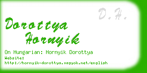 dorottya hornyik business card